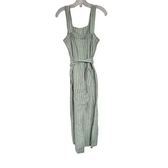 Everlane Picnic Sea foam Green Linen Jumpsuit - Picture 3 of 6